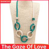 Round Pendant Necklaces Gothic Rubber Rope Party Bar Accessories Jewelry