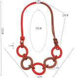 Round Pendant Necklaces Gothic Rubber Rope Party Bar Accessories Jewelry