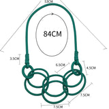 Rubber Chain Necklace For Women Elasticity Jewelry Sweater Chains