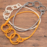 Rubber Chain Necklace For Women Elasticity Jewelry Sweater Chains