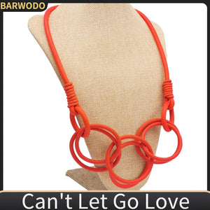 Rubber Chain Necklace For Women Elasticity Jewelry Sweater Chains