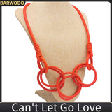 Rubber Chain Necklace For Women Elasticity Jewelry Sweater Chains