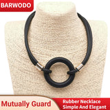 Rubber Short Chain Punk Necklace Pendant Boho Necklaces