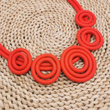 Double Layer Lucky Round Choker Necklace Gothic Pendant Jewelry
