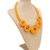 Double Layer Lucky Round Choker Necklace Gothic Pendant Jewelry