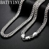 925 Silver 6mm Side Chain Necklace For Woman Man