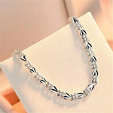 925 Silver Women's Bracelet Cuff Adjustable High Party Jewelry Gift