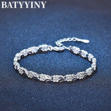 925 Silver Women's Bracelet Cuff Adjustable High Party Jewelry Gift