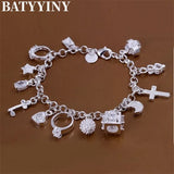 Valentine Charm Bracelet 925 Silver Jewelry Wedding Charms