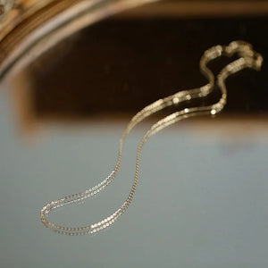 18" S925 Sterling Silver Chain Necklace For Women