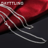 925 Sterling Silver 16-30 Inch Sideways Necklace for Man Woman