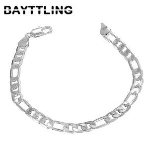 8 Inch Silver 4MM/6MM Chain Bracelet Wedding Gift Jewelry