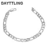8 Inch Silver 4MM/6MM Chain Bracelet Wedding Gift Jewelry
