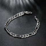 8 Inch Silver 4MM/6MM Chain Bracelet Wedding Gift Jewelry