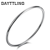 925 Silver 1.5MM Round Circle Bangle for Woman Engagement