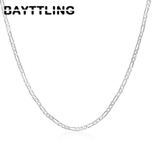 925 Silver 4MM Link Chain Necklace 16-30 Inch for Wedding Jewelry