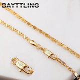 925 Sterling Silver 2MM 16-30 in Chain Necklace Lady Charms Gift