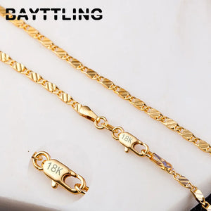 925 Sterling Silver 2MM 16-30 in Chain Necklace Lady Charms Gift
