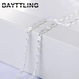 925 Sterling Silver 2MM 16-30 in Chain Necklace Lady Charms Gift