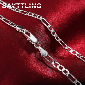 925 Silver 4MM Chain Necklace 16-30 Inches