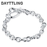 925 Sterling Silver Heart Bracelet For Women Engagement Party