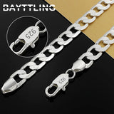 925 Silver 20/24 Inch 10MM Full Chain Necklace Wedding Gift