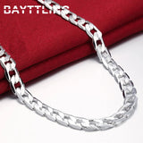 925 Silver 20/24 Inch 10MM Full Chain Necklace Wedding Gift