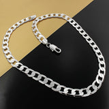 925 Silver 20/24 Inch 10MM Full Chain Necklace Wedding Gift