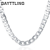 925 Silver 20/24 Inch 10MM Full Chain Necklace Wedding Gift