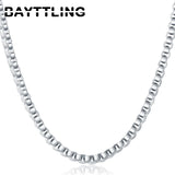 925 Silver 5MM 20/24 Inch Box Chain Necklace Wedding Gift