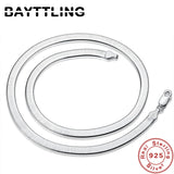 925 Silver Snake Chain Necklace 18/20 Inch for Women Men