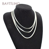 925 Silver Snake Chain Necklace 18/20 Inch for Women Men