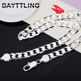 S925 Silver 6MM 16-24 Inch Chain Necklace Men Women