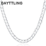 S925 Silver 6MM 16-24 Inch Chain Necklace Men Women