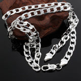 S925 Silver 6MM 16-24 Inch Chain Necklace Men Women