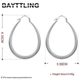 S925 Sterling Silver Round Hoop Earrings Gift Jewelry