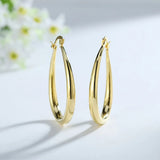 S925 Sterling Silver 44MM Gold/Rose Round Hoop Earrings For Women