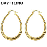 S925 Sterling Silver 44MM Gold/Rose Round Hoop Earrings For Women