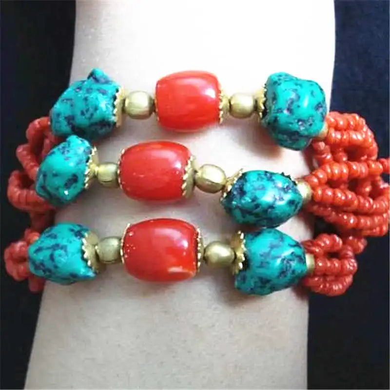 BB-130 Tibetan Bracelets Vintage Hand Jewelry