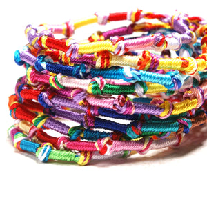 50pcs Colorful String Bracelets Friendship Bracelet Adjustable Rope