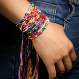 50pcs Colorful String Bracelets Friendship Bracelet Adjustable Rope