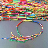 50pcs Colorful String Bracelets Friendship Bracelet Adjustable Rope
