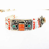 Indian Bollywood Copper Inlaid Stone Clasp Bangles
