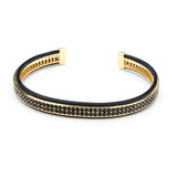 Anil Arjandas Leather Bracelets with CZ Watch Protecting Macrame for Men