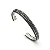 Anil Arjandas Leather Bracelets with CZ Watch Protecting Macrame for Men