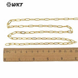 Brass Faceted Link Chain Oval Jewelry Necklace DIY