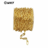 Brass Faceted Link Chain Oval Jewelry Necklace DIY