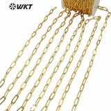 Brass Faceted Link Chain Oval Jewelry Necklace DIY