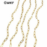 Brass Faceted Link Chain Oval Jewelry Necklace DIY