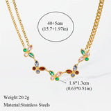 Colorful Crystal Butterfly Choker Necklace for Women Girl Neck Chain